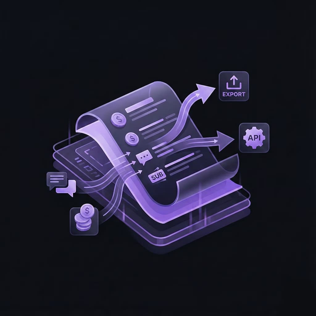 Transactions export illustration